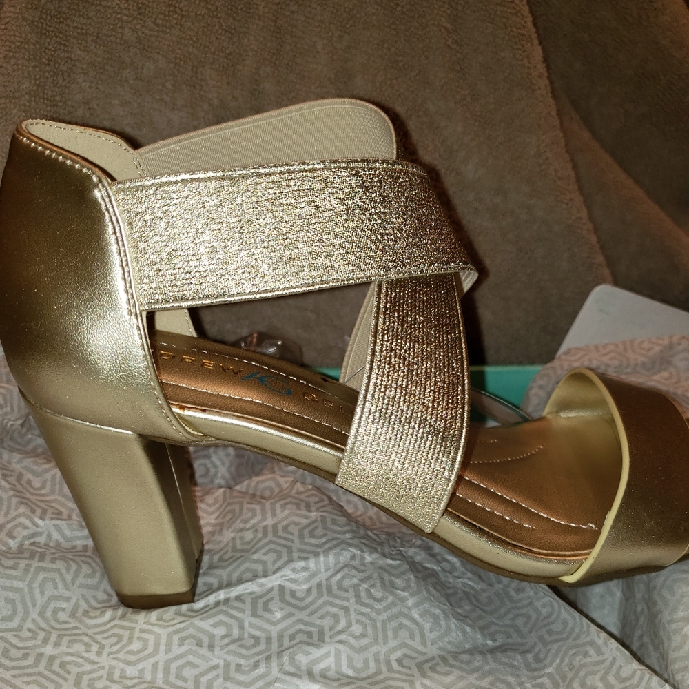 Women's Gold Heeled Shoes